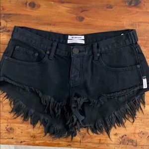 One X One Teaspoon black shorts 27